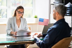 US immigration application and consular visa interview